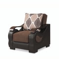 thumbnail image 3 of Ottomanson Metropolis Convertible Arm Chair, Dark Brown Microsuede, 3 of 7