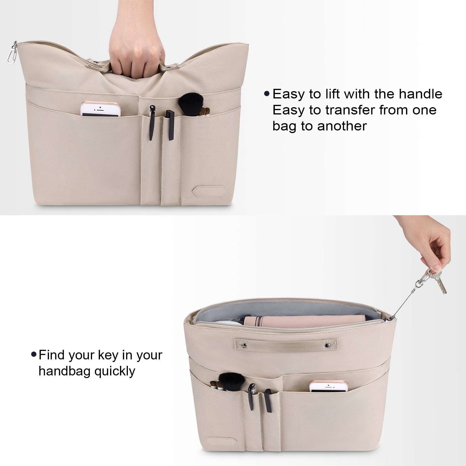 VANCORE Multicompartment Inner Organizer Liner Divider Purse