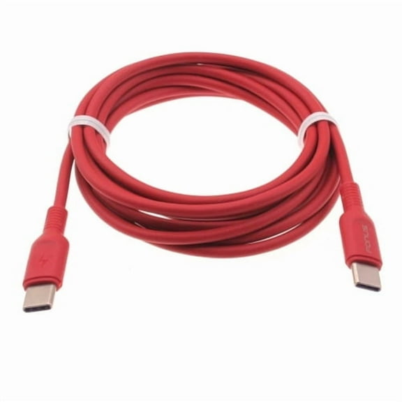 USB-C to Type-C Red 6ft PD Cable for TCL 20S, 20 SE, 10 5G UW, Pro 5G Phones - Fast Charger Cord Power Wire Sync
