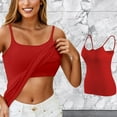 thumbnail image 2 of RMGVDSD Women's Going Out Tops Women Camisole With Built In Bra Spaghetti Strap Cami Tanks Basic Padded Layering Yoga Tops Basic Soft Tank Top, 2 of 5
