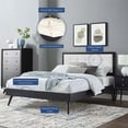 thumbnail image 5 of Platform Bed Frame, Full Size, Wood, Black White, Modern Contemporary Urban Design, Bedroom Master Guest Suite, 5 of 10