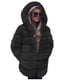 thumbnail image 5 of Abrigo y chaquetas de piel sintética con capucha y manga larga para mujer, de retazos de imitación, de longitud media, con capucha, para mujer, 5 of 5