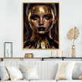 thumbnail image 2 of Designart Sensual Liquid Gold Woman VII Floating Frame Wall Art, 2 of 5