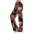 thumbnail image 2 of Zydvens Women Halloween Pajama Pants Wide Leg Lounge Wear with Pockets Soft Elastic Waist Drawstring Sleepwear Bottoms Knit Pumpkin Bat Print Costume Cosplay Party S-3XL, 2 of 7