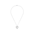 thumbnail image 3 of Women's Finecraft 1/4 cttw Diamond Swirl Heart Pendant Necklace in Sterling Silver, 18", 3 of 6
