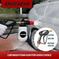 thumbnail image 5 of ANJIESENG 5000 PSI Pressure Washer Gun with 360° Swivel, 3/8" Quick Connect, M22-14mm Adapter and 5 Nozzle Tips, Brass & Stainless Steel, 5 of 5