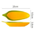 thumbnail image 2 of ACDANC Ceramic Corn Cob Holders Corn Dish Non Slip Bottom Appetizer Plates Sushi Serving Trays Platters Microwave Dishwasher Oven Safe, 2 of 7