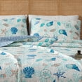 thumbnail image 2 of Great Bay Home Coral Coastal Cotton Quilts, Twin - Reversible, 2 of 6