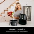 thumbnail image 2 of Ninja Air Fryer, Roast, Bake, Air Fry, Roast, Broil, Reheats, & Dehydrates, 4-in-1, Fries, Frozen Food, Veggies, and Juicy Meat, Less Oil, Easy Meals, Healthy Meals, Compact, 4 QT, Grey, AF101, 2 of 5