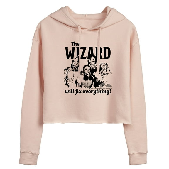 The Wizard of Oz - The Wizard Will Fix Everything - Juniors Cropped Pullover Hoodie