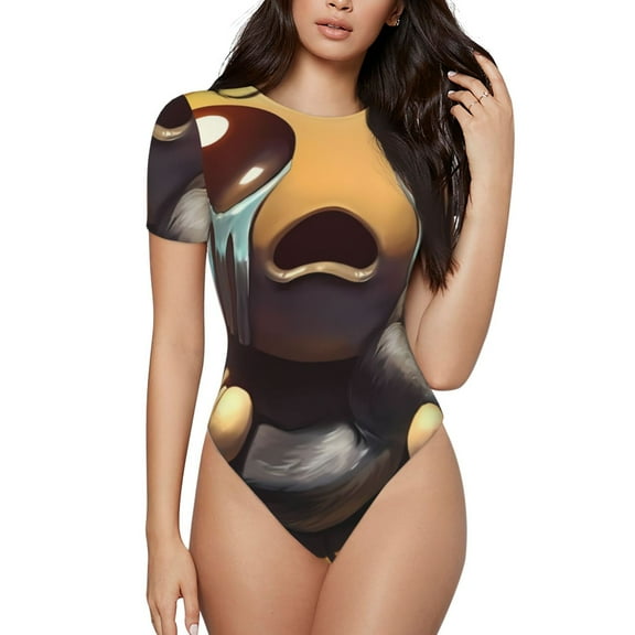 Lsque The Binding of Isaac Women's Crew Neck Short Sleeve Bodysuit Basic T Shirts Tops Onesie Adult Cute Pajama-Medium