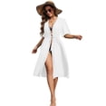 thumbnail image 6 of Ekouaer Cover Up for Women Swimwear Sexy Open Front Kimono Bathing Suit Cover Up Slim Fit Swimsuit, 6 of 6