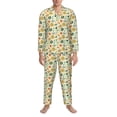 thumbnail image 3 of Daiia Summer and sea for Men's Long-Sleeved Pajama Set – Soft & Comfortable Sleepwear Button-Up Pajamas Cozy Lounge Wear-Large, 3 of 7