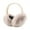 Cream-colored, variant on Happy date Foldable Winter Ear Muffs Faux Plush Warm Earmuffs Cute Foldable Outdoor Ear Warmers For Women Girls