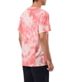 thumbnail image 3 of Camisetas de hombre INSPIRE CHIC de manga corta, camiseta de verano con estampado de teñido anudado, camisetas impresas de hip hop, L, rosa y blanco, 3 of 6
