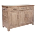 thumbnail image 1 of Cocina Kitchen Island in Brown Engineered Wood with Stainless Top, 1 of 5