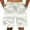 White, variant on Casual Shorts for Men Summer Fashion Sports Cargo Straight Leg Loose Beach Gym Bottom Shorts Grey