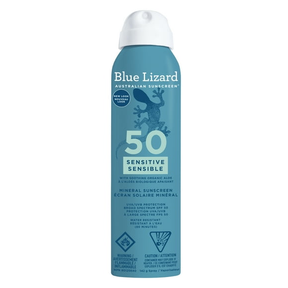 Blue Lizard Sensitive Mineral Sunscreen Spray, SPF 50