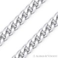 thumbnail image 2 of 5.1mm Miami Cuban / Curb Link Italian Chain Necklace in Solid .925 Sterling Silver w/ Rhodium, 2 of 2