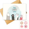 thumbnail image 2 of Tarjeta de felicitación Stay Paw Sitive con bonitas patas de gato con forma de estímulo, 2 of 9