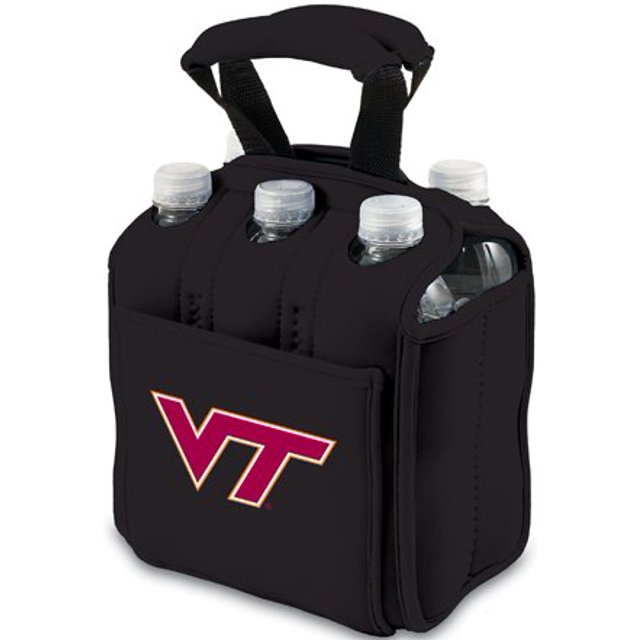 Picnic Time Six Pack - Black (Virginia Tech Hokies) Digital Print