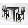 thumbnail image 2 of Crosley Furniture 3 Piece Traditional Wood Counter Height Dining Set in Black, 2 of 4