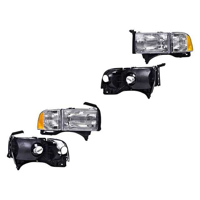 Par de Faros DEPO Ram 1994 A 2001 Dodge C/Base C/Cto