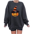 thumbnail image 1 of Sweat-shirts à Imprimé Citrouille Halloween pour Femmes Pull à Manches Longues Pull Col Rond, 1 of 6