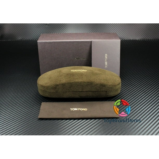 TOM FORD FT5735-B 001 Rectangular Shiny Black Demo Lens 56 mm