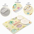 thumbnail image 4 of SKYSONIC Absorbent Dish Drying Mat Donuts Stars Kitchen Counter Mat Protector,Reversible,Extra Large 24 x 18 Inches, 4 of 7