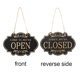 thumbnail image 2 of Señal de Doble Cara Cola Placa Reversible Colgante Letras Doradas Negras, 2 of 8