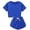 57Blue176, variant on WERYOUNG Children Kid Boys Girls Summer Outfits Short Sleeve Crewneck Solid Color T Shirt Top And Shorts Casual Two Piece Sets Versatile Clothing Sets 3-4 Years