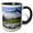 Black/White, variant on 3drose, Oregon, Mt Jefferson Wilderness. Mt Jefferson in Early Morning Light., 11oz Two-tone Yellow Mug