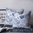 thumbnail image 2 of Navy Blue Coral 20x20 Pillow Covers Set of 2, Summer Beach Coastal Ocean Nautical Throw Pillow Covers Decorative Couch Cushion Case, Microfiber Square Pillowcases for Bedroom Car Living Room, 2 of 7