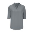 thumbnail image 4 of gakvbuo Clearance Items All 2022!Fall Clothes For Women 2022 Trendy Business Casual Plus Size Tops For WomenWomen Fashion Casual Solid Color Pullover Slim Fit Half Sleeve V-Neck Tops, 4 of 6