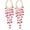 Pink, variant on Chandelier Earrings for Women Natural Stone Beaded Long Tassel Fringe Hoop Dangle Dangling Drop Earrings Jewelry Gift