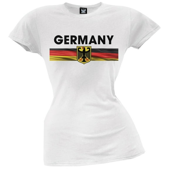 World Cup Germany Eagle Crest White Soccer Juniors T-Shirt - Small