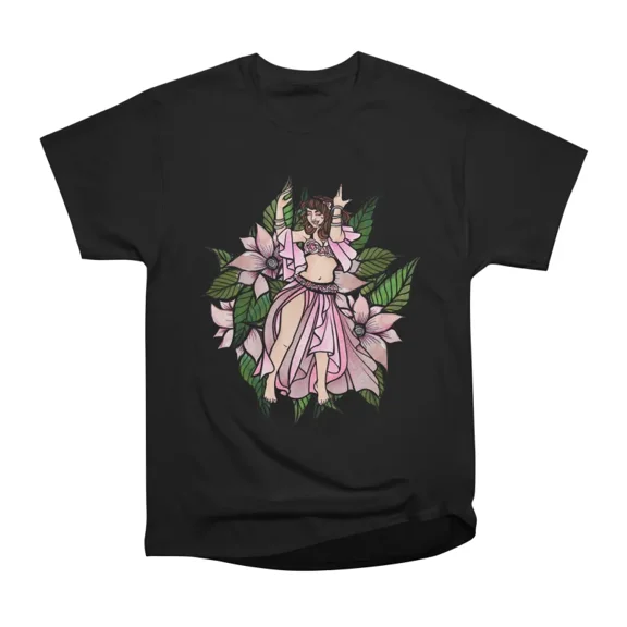 Belly Dancer Flowers T-Shirt Tee Gift For Him Merch For Her Apparel For Friend