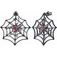 thumbnail image 6 of Halloween Spider Web Stud Earrings with Red Crystal Black Spider Dangle Drop Statement Earrings Gothic Halloween Costume Jewelry for Women, 6 of 10