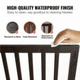 thumbnail image 6 of KFFKFF Dog Gate Freestanding, 24" H x 80.3" W Foldable Dog Fence for House Extra Wide Wooden White Indoor Puppy Gate Stairs Doorways Pet Gate Tall Dog Fence 4 Panels Fence, Black, 6 of 9