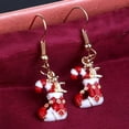 thumbnail image 2 of mujeres santa claus joyas de navidad encantadora cuelga pendiente regalos de las mujeres botas Sunnimix Pendientes de navidad para mujeres, 2 of 8
