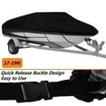 thumbnail image 5 of Labwork Boat Cover, 210D Oxford Fabric PU Coating, Suitable for 17-19ft V-Hull Tri-Hull Boats, Black, 5 of 6