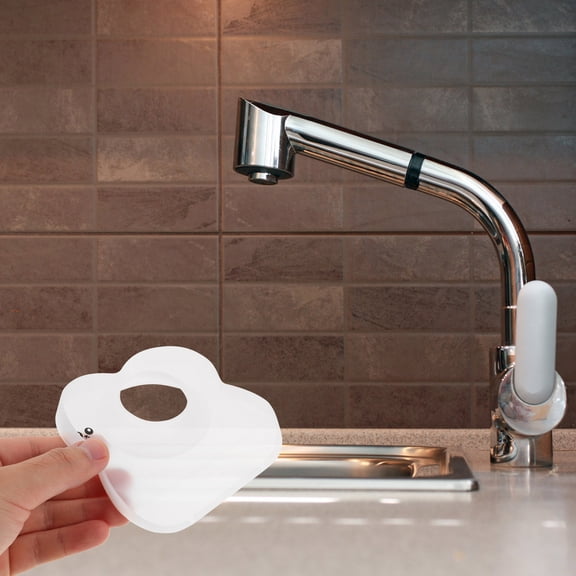 LEORX Transparent Silicone Sink Guard for Kitchen Use Anti-scale Splash Guard 1Set