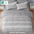 thumbnail image 4 of U by Bedsure King Comforter Set Grey, Bed in a Bag King Size Bedding 7-Pieces, Striped Bedding Set for All Seasons, 4 of 9