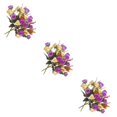 thumbnail image 1 of mmirethe 1/2/3/5 2x Fausses Roses Haute Plasticité Large Gamme d'Applications Motif Tridimensionnel Complet Multicolore Violet 3 Pcs, 1 of 6