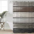 thumbnail image 5 of Vintage Dark Grey Stripe Shower Curtain, 72" x 72", Peeling Paint Effect Texture Waterproof Bathroom Curtain Washable Shower Curtain Set with 12 Hooks, 5 of 6