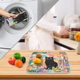 thumbnail image 4 of Ryvnso Cat in Mushrooms Dish Drying Mat for Kitchen Countertop 18x24 Large Dish Pad Drainer Rack Dish Sink Mats, 4 of 7