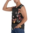 thumbnail image 3 of Lsque Butterfly with Fowers Print Men's Cotton Blend Sleeveless Muscle Shirts (S-3XL)- Moisture Wicking, Odor Protection, UPF 30+,X-Large, 3 of 8