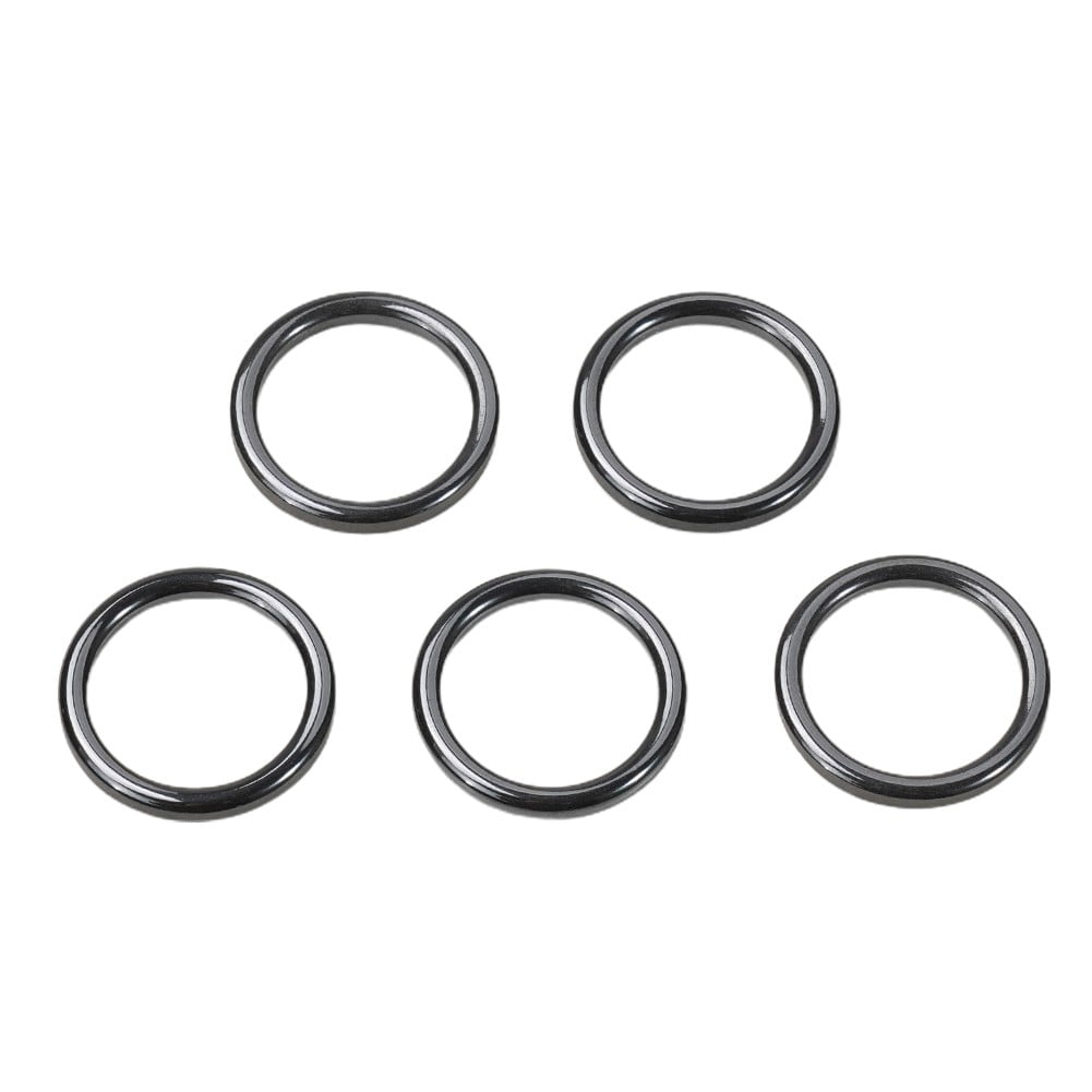 RIXUNO 5 Pcs Ceramic Guide Ring Repair Kit Smooth Line Guides Heat Resistant Wear Resistant Eyelets for Casting Rods Beach Rods and Rod Building Black Size 30
