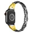 thumbnail image 3 of Dwitch for The Butterfly Bracelet Compatible with Apple Watch Straps at 41/40/38mm, with Sparkling Diamonds Decorative Strap, Replacement for iWatch Series 9/8/7/SE/6/5/4/3/2/1,Black+Gold, 3 of 5